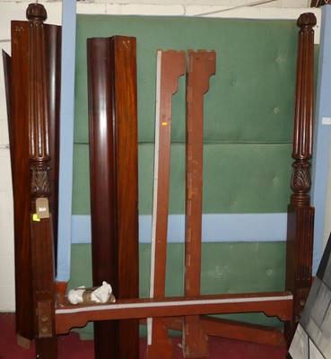 Lot 1193 - A Victorian mahogany kingsize four-poster bed,...