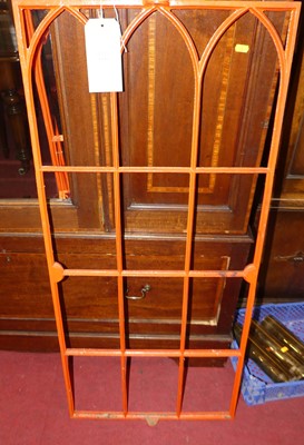 Lot 1199 - A painted metal open window shutter, with...