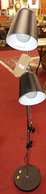 Lot 1204 - A contemporary brushed aluminium and anodised...