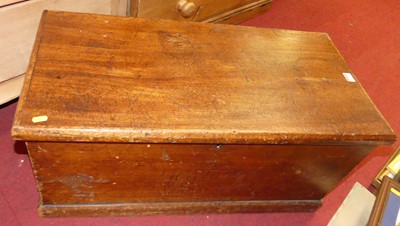 Lot 1230 - A 19th century mahogany hinged top tool chest,...