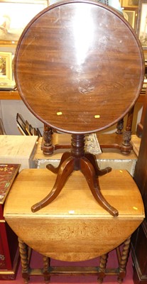 Lot 1239 - A 19th century mahogany dish topped circular...