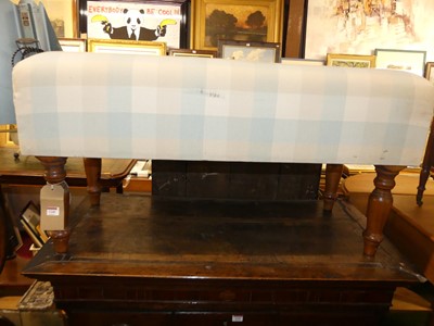 Lot 1240 - A contemporary upholstered twin stool raised...