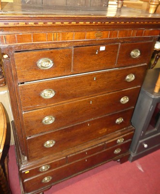 Lot 1241 - A circa 1800 provincial oak and mahogany...