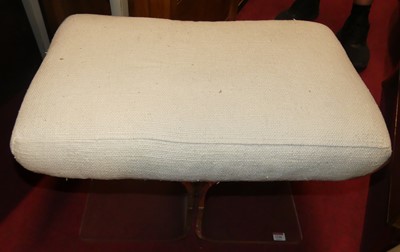 Lot 1246 - A 1980s lucite and brushed metal mounted foot...