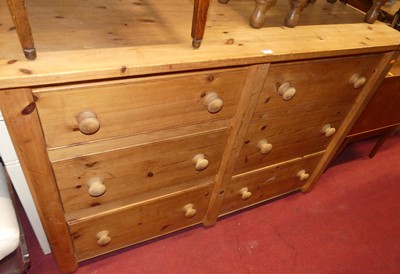 Lot 1250 - A modern pine side chest, fitted with twin...
