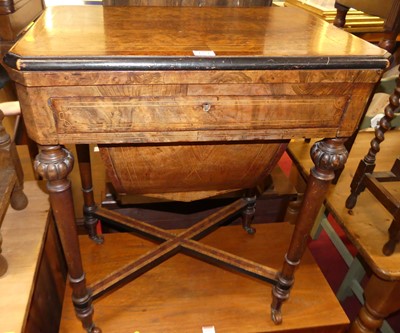 Lot 1251 - A mid-Victorian figured walnut, ebonised, and...