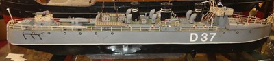 Lot 1280 - A scale scratch-built model of HMS Duncan...