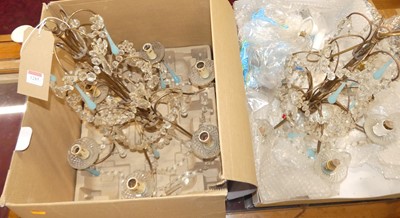 Lot 1285 - A pair of gilt painted rodded metal and...