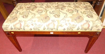 Lot 1262 - A circa 1900 mahogany, satinwood strung and...