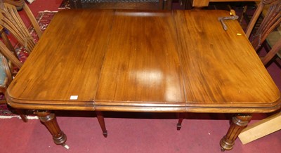 Lot 1269 - A Victorian mahogany round cornered extending...