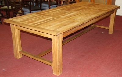 Lot 1279 - A large contemporary light oak rectangular...