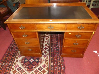 Lot 1293 - A late Victorian mahogany ledgeback twin...