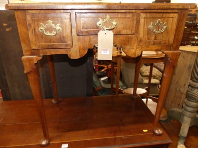 Lot 1294 - An 18th century figured walnut and further...