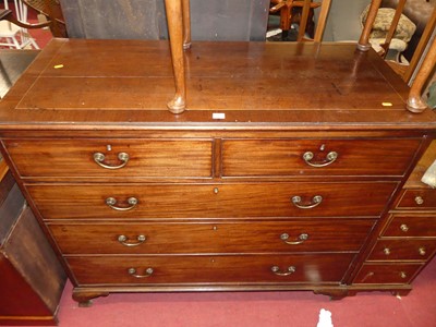 Lot 1295 - An early 19th century mahogany chest of two...