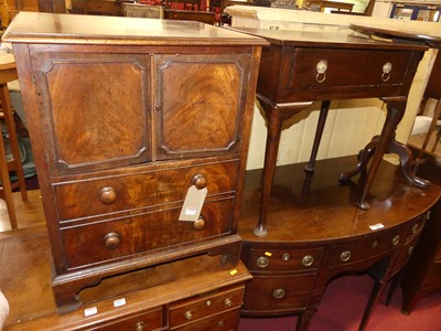 Lot 1297 - A 19th century mahogany hinged top commode...