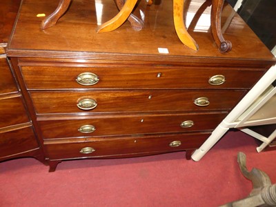 Lot 1302 - An early 19th century mahogany squarefront...