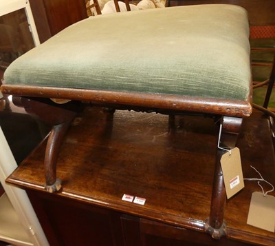 Lot 1304 - A mid-Victorian mahogany X-frame square...