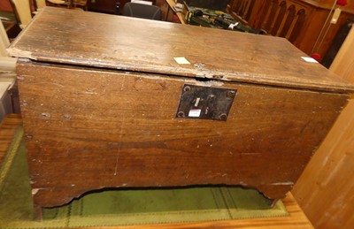 Lot 1309 - A provincial antique six-plank boarded elm...
