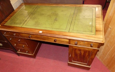 Lot 1310 - A Victorian mahogany round cornered and gilt...