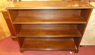 Lot 1313 - A mahogany low freestanding open bookshelf,...