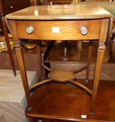 Lot 1316 - An Edwardian mahogany dropflap single drawer...