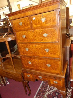 Lot 1325 - An early 20th century figured walnut and...