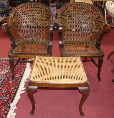 Lot 1326 - A set of four early 20th century beech tub...