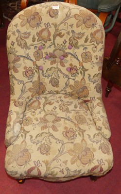 Lot 1334 - A Victorian child's mahogany framed and floral...