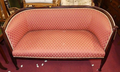 Lot 1358 - An Edwardian stained beech framed two-seater...