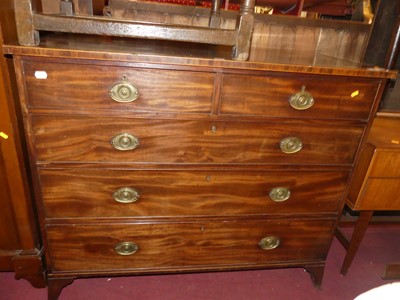 Lot 1374 - A circa 1830s mahogany squarefront chest of...