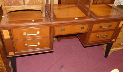 Lot 1379 - A contemporary cherrywood kneehole long...