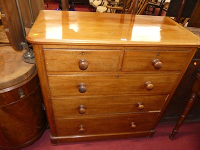 Lot 1391 - A mid-Victorian faded mahogany round cornered...