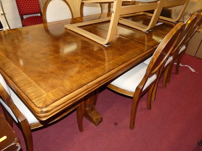 Lot 1393 - A contemporary figured walnut and crossbanded...