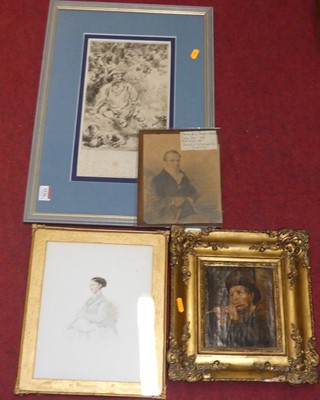 Lot 1126 - 19th century English school - Portrait of a...