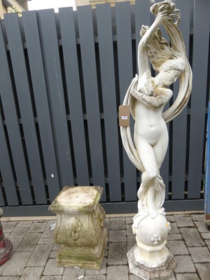 Lot 1403 - A large white pained reconstituted garden...