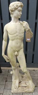 Lot 1406 - A large moulded polypropylene garden statue of...