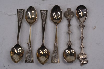 Lot 308 - A set of four Elizabeth II silver teaspoons,...