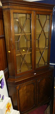 Lot 1136 - A reproduction mahogany and flame mahogany...