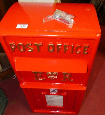Lot 1138 - A reproduction red painted metal pole mounted...
