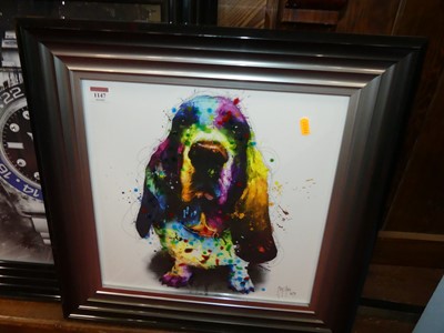Lot 1147 - After Murciano - a colour print of a Bassett...