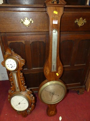 Lot 1157 - A 19th century mahogany and inlaid two-dial...