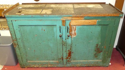 Lot 1176 - A late Victorian and later painted pitch pine...