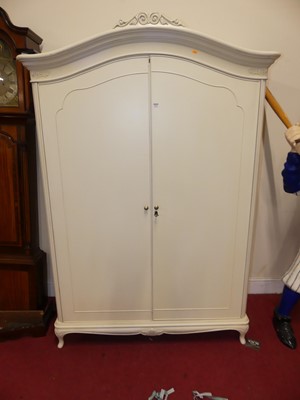 Lot 1213 - A contemporary white wood French style double...