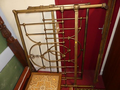 Lot 1221 - A late Victorian painted iron double bed,...