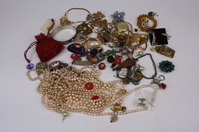 Lot 393 - A collection of costume jewellery, to include...