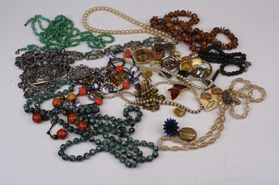 Lot 399 - A collection of costume jewellery to include...