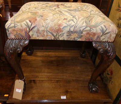 Lot 1246 - A 19th century mahogany framed and floral...
