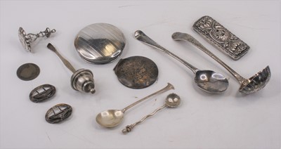 Lot 412 - A George III silver sifting spoon, London 1812;...