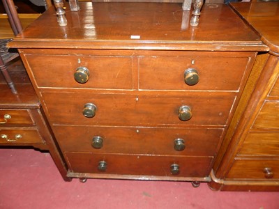 Lot 1258 - A Victorian stained pine square front chest of...