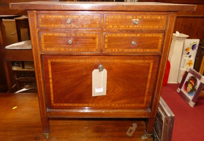 Lot 1259 - An Edwardian mahogany and satin wood inlaid...